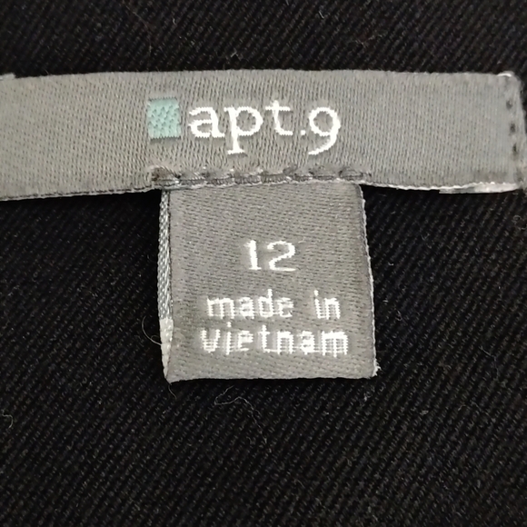 Apt. 9 Women's Black Flare Cuff Button Front Blazer Jacket Size 12 - Picture 7 of 8